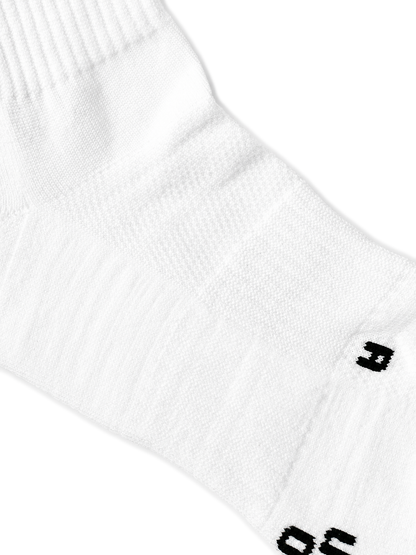 Close-up of PAIRR GIDDY UP polypropylene running sock knit construction