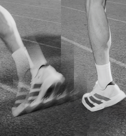 The 400 Performance Running Sock, White crew length running sock with moisture-wicking fabric.