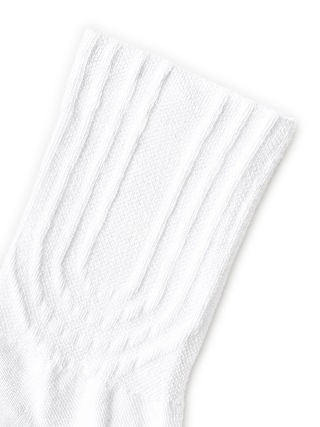 PAIRR Performance Running Sock Crew White with ribbed tonal fabric